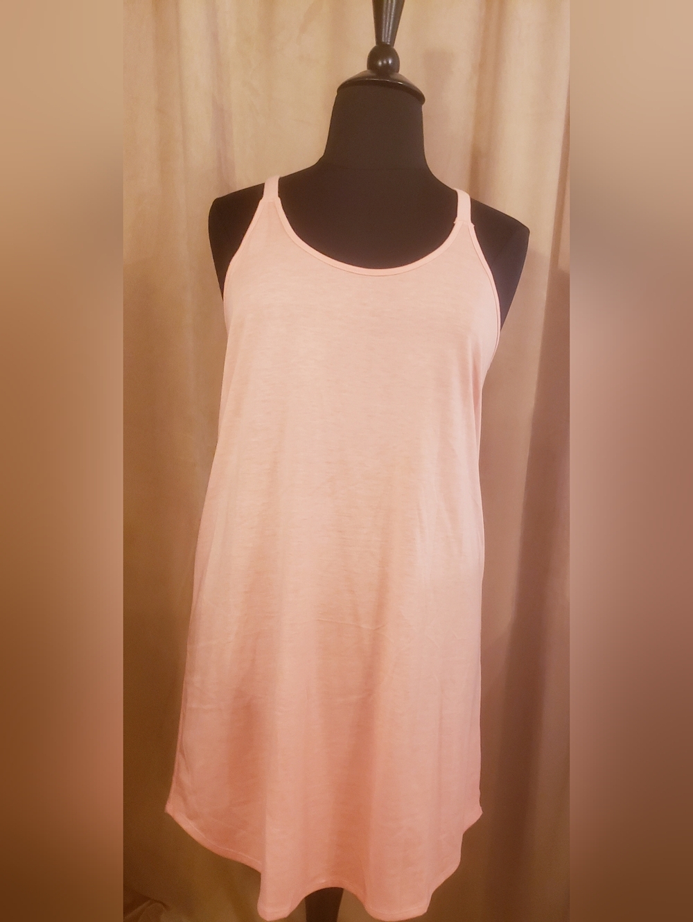 PINK LILY CORAL RACERBACK COVERUP/DRESS